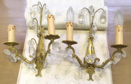 PAIR OF VINTAGE FRENCH WALL SCONCES